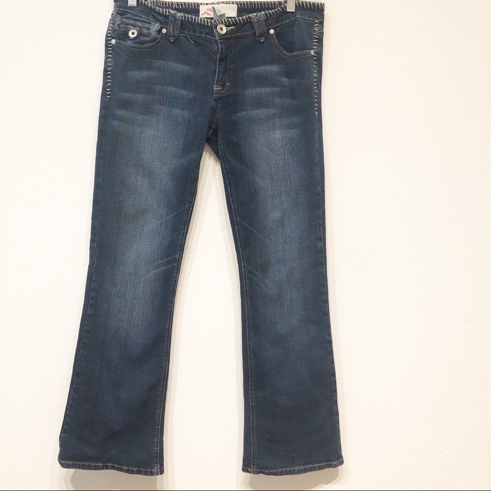 Farlow Vintage Jeans Cute Button Detail Stretchy Gem